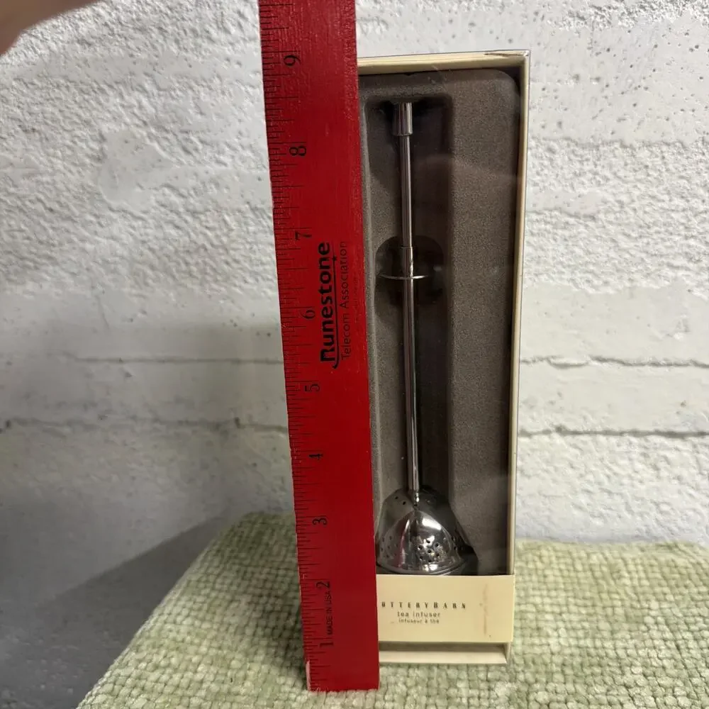 Pottery Barn Stainless Steel Tea Infuser Ball with Handle New in Box